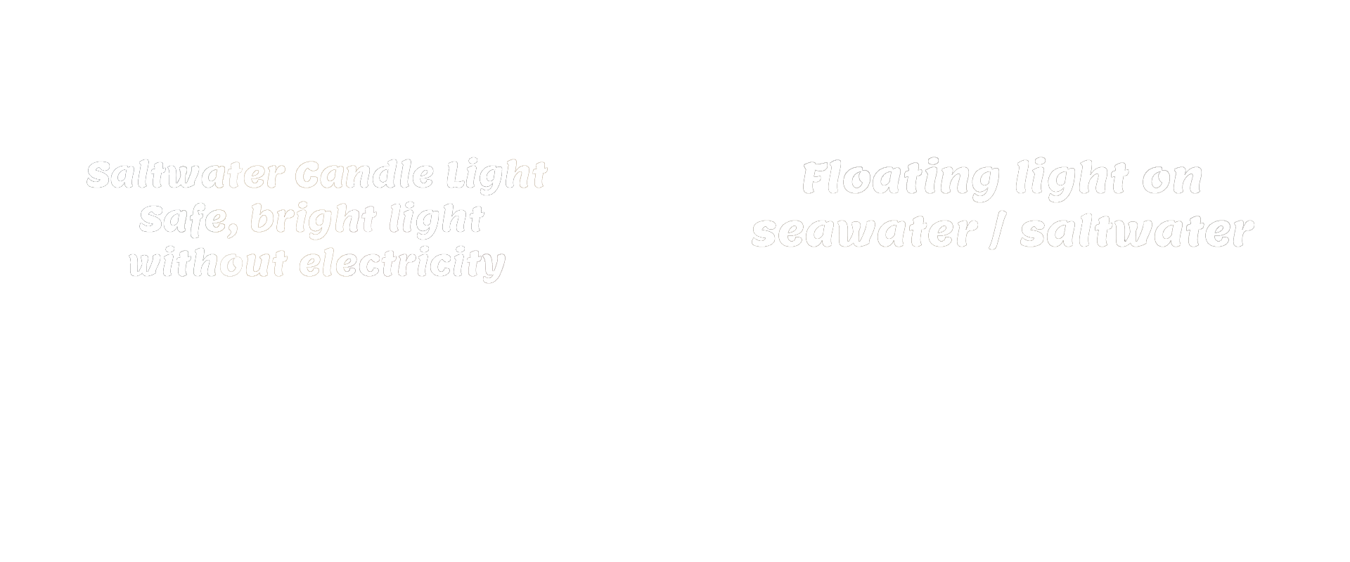 Luz de vela de &aacute;gua salgada